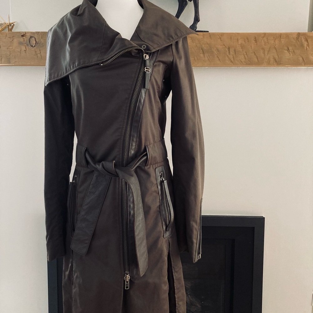 Rudsak trench-coat with leather.